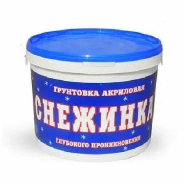 Фото №0 Грунтовка Мастеркофф акриловая БС-25 Снежинка 10 л