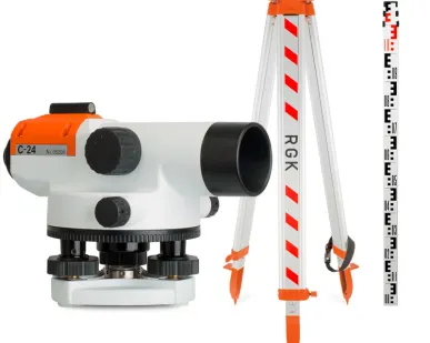 фото Комплект оптический нивелир RGK C-24 + штатив S6-N + рейка AMO S4