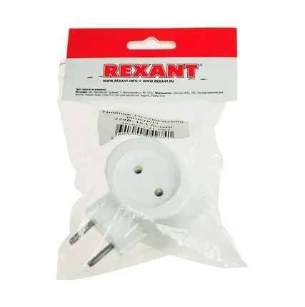 Фото №1 Тройник электрический биметалл 220В 6А бел. REXANT 11-1064
