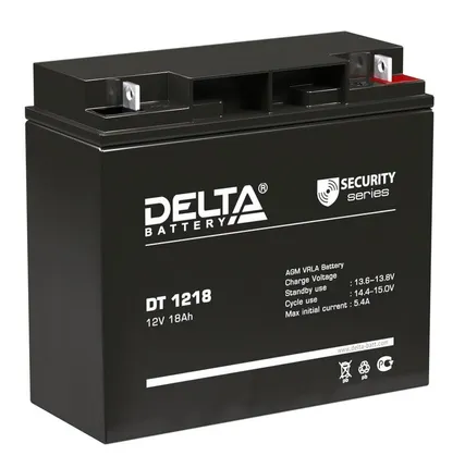 Фото №0 Аккумулятор 12В 18А.ч Delta DT 1218