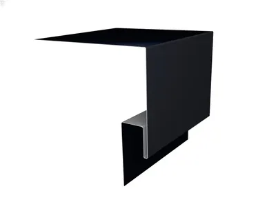 фото Планка околооконная сложная (Блок-хаус, Экобрус) Grand Line 200х50х23 0,5 Velur RAL 9005 черный