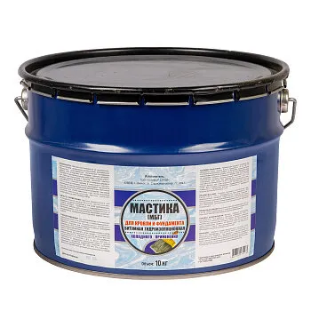 Фото №0 Мастика битумная кровельная 10 кг ХозДвор, гидроизоляционная