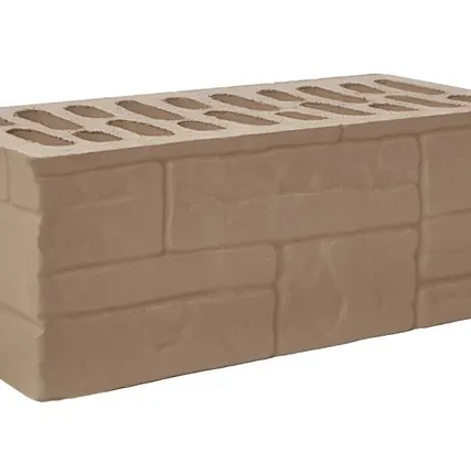 Фото №0 Кирпич лицевой керамический Мокко «Ломаный камень» пустотелый полуторный