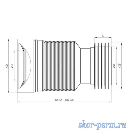 Фото №2 К828 Слив-гофра к унитазу