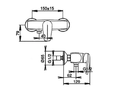 фото Смеситель для душа Jacob Delafon Panache E71243-CP