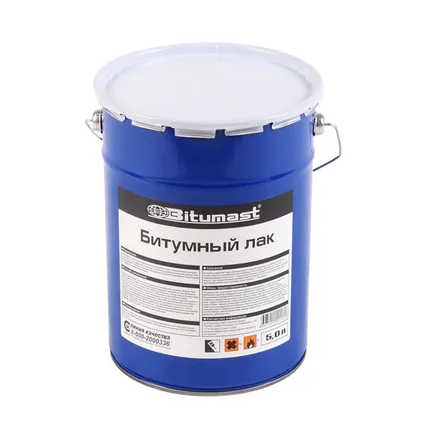 Фото №0 Лак битумный Bitumast 5л