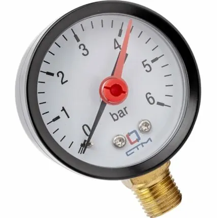 Фото №0 Манометр вертикальный 6 бар 1/4 (РАДИАЛЬНЫЙ)