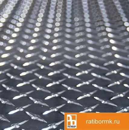 Фото №0 Лист алюминиевый рифленый 1.2х1500х3000 мм диамант