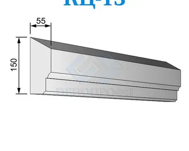 фото Фасадные цокольные карнизы из пенопласта (пенополистирола) КЦ-13 ПСБ-С-25Ф