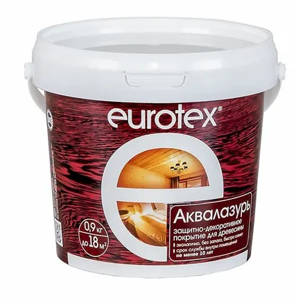 Фото №0 EUROTEX Аквалазурь 0,9кг Канадский орех