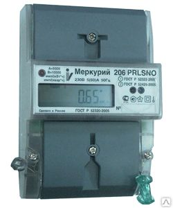 фото Счётчик "Меркурий" 206 N1ф 5-60А 1/2 класс точн. мех. многотариф. оптопорт