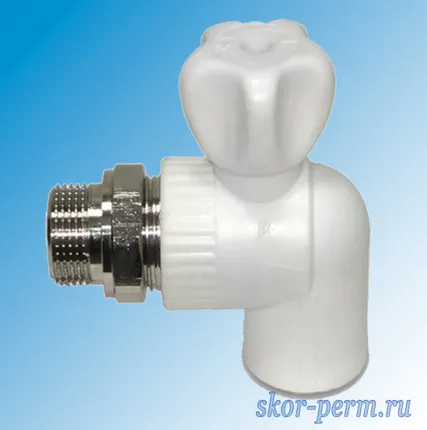 Фото №0 Кран шаров. 20*1/2 с н/г угловой PPRC