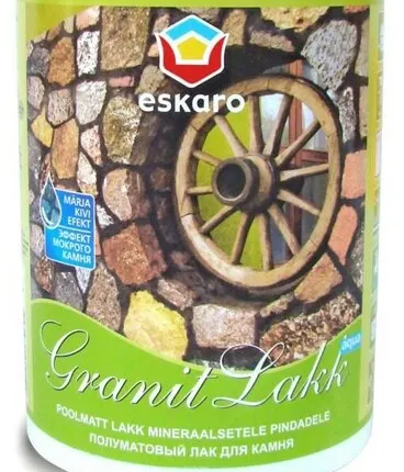 Фото №0 Лак ESKARO Лак для отделки минеральных поверхностей ESKARO Granit Lakk Aqua 0,95 л полуматовый декоративный