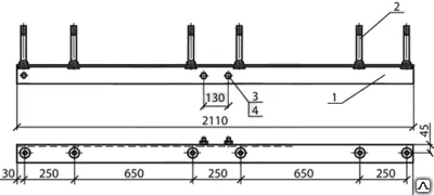 Фото №0 Траверса ТМ-7 для ЛЭП