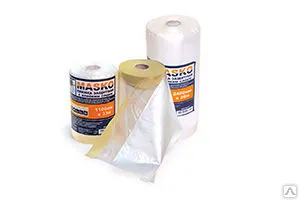 Фото №0 Пленка защитная строительная с клейким слоем 1800ммх33м