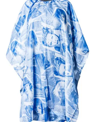 Фото №0 Накидка парикмахерская "Фотографии" синяя Harizma