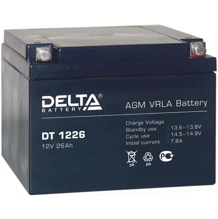 Фото №0 Delta DT 1226 — аккумулятор