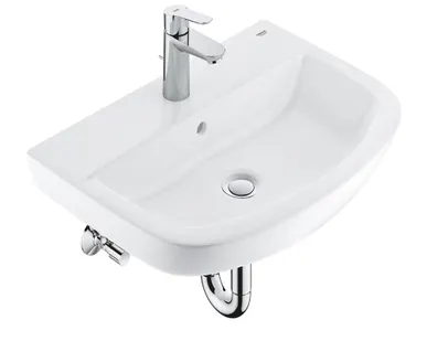 фото Раковина 60см со смесителем Grohe Euro Ceramic 39644000 альпин-белый