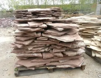 фото Камень Песчаник бардовый 7-8 см. мощение дорожек из природного камня