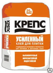 фото Клей для плитки Крепс Усиленный 5 кг