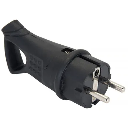 Фото №0 Вилка каучук 1-ф., 16A угловая с кольцом IP44 EKF RPS...