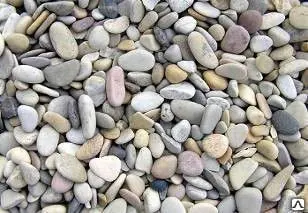 фото Галька (в ассортименте), цвет речная светлая плоская, фракция 4-6 мм, т