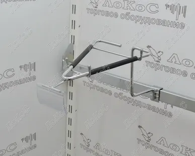 фото Держатель для утюга с ценникодержателем на штангу прямоугольную 30*15мм, цинк