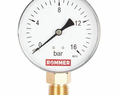 фото Манометр радиальный ROMMER 80 мм 1/2