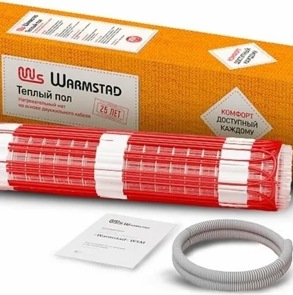 Фото №0 Нагревательный мат Warmstad WSM-1210-8.0 16м 1210Вт, 8 м2, 1600х50 см