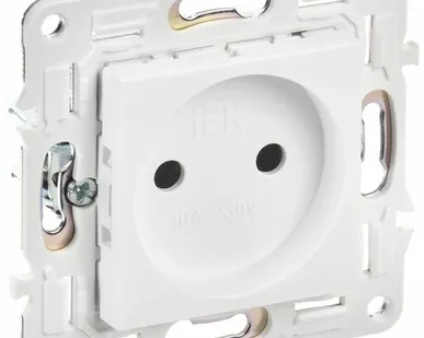 фото SKANDY Розетка без заземления без защитных шторок 10А SK-R02W арктический белый IEK