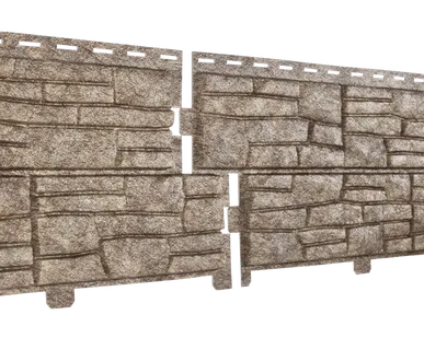 фото Фасадные панели Стоун Хаус Сланец Бурый