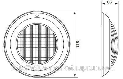 Фото №1 Прожектор накладной из нержавеющей стали 150Вт/12В Emaux ULS-150 (Opus)