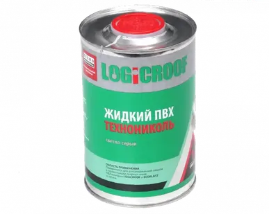 фото Жидкий ПВХ ТехноНИКОЛЬ серый 1л с флаконом-апликатором