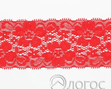 фото Кружево стрейч гипюр 1135 50 мм, красный