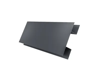 фото Планка H-образная Экобрус Grand Line 0,5 GreenСoat Pural RR 23 темно-серый (RAL 7024 мокрый асфальт)