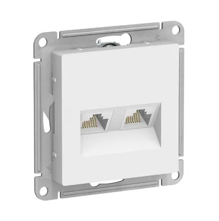 Фото №0 Schneider Electric Механизм розетки компьютерной 2-м AtlasDesign RJ45 кат.5E бел. ATN000185 Schneider Electric