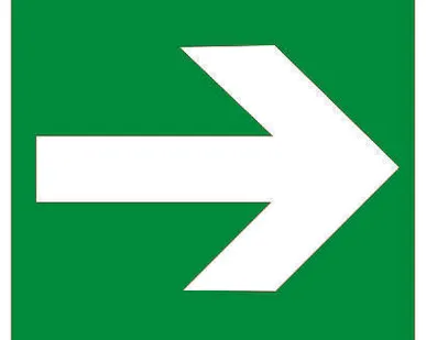 фото Знаки эвакуации (пленка 200*200) Е 02-01	Направляющая стрелка