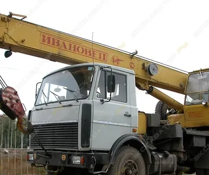 Фото №0 Аренда автокрана (автомобильного крана) Ивановец КС-45717-1, Челябинск