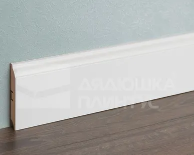 фото Смартпрофайл Пэинт Плинтус МДФ Smartprofile Пэинт 100B Белый под покраску