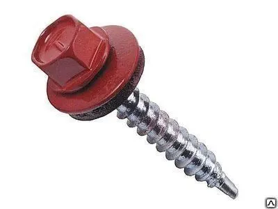 Фото №0 Саморезы кровельные 4,8*38 (ШТ) цинк