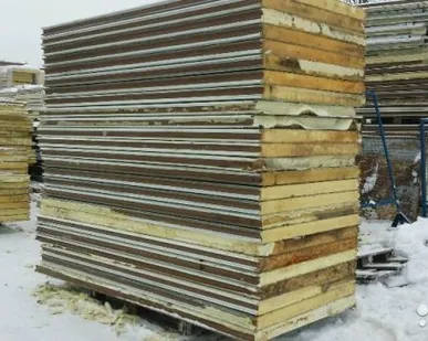фото Сэндвич панели для холодильных камер ппу 80 мм, б/у, 2,35 м