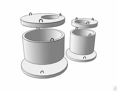 фото Бетонные кольца колодцев