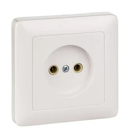 Фото №0 Розетка 1-м СП Хит 10А IP20 без заземл. бел. SchE RS10-132-B