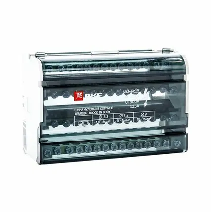 Фото №0 Шина нулевая на DIN-рейку в корпусе EKF 4х15 групп