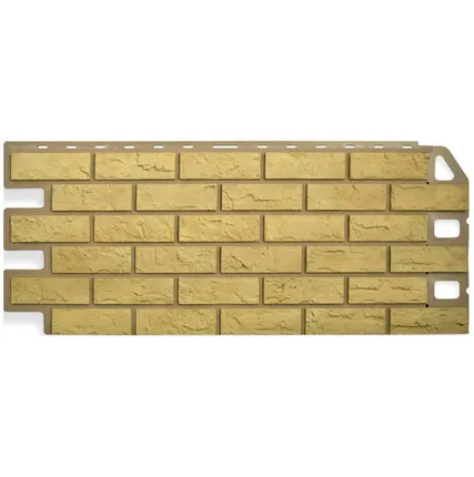 Фото №0 Фасадная панель (АП) "КИРПИЧ" Желтый 1140*480 мм (раб.размер 1100*450)
