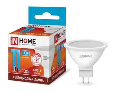 фото Лампа сд LED-JCDR-VC 11Вт 230В GU5.3 4000К 990Лм IN HOME
