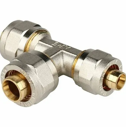 Фото №0 Тройник переходной STOUT 20x20x16 для металлопластиковых труб винтовой