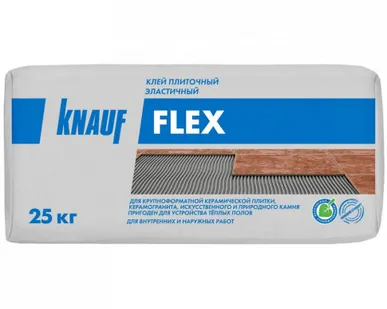 фото Клей для плитки, керамогранита, камня эластичный Knauf Flex (С2, S1) 25кг