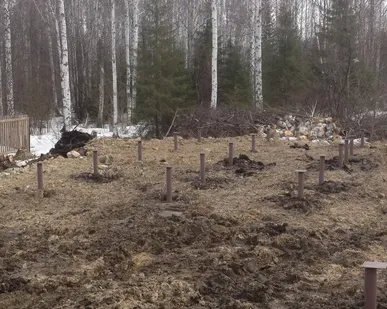 фото Фундамент на винтовых сваях (3х3 м)