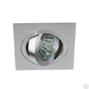 фото Светильник ЭРА KL57A SL литой «алюминевый » MR16, 12V/220V, 50W серебро